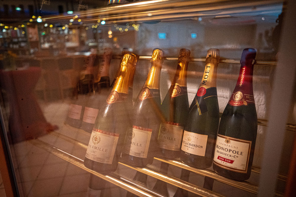Champagner Auswahl im Restaurant Tepato